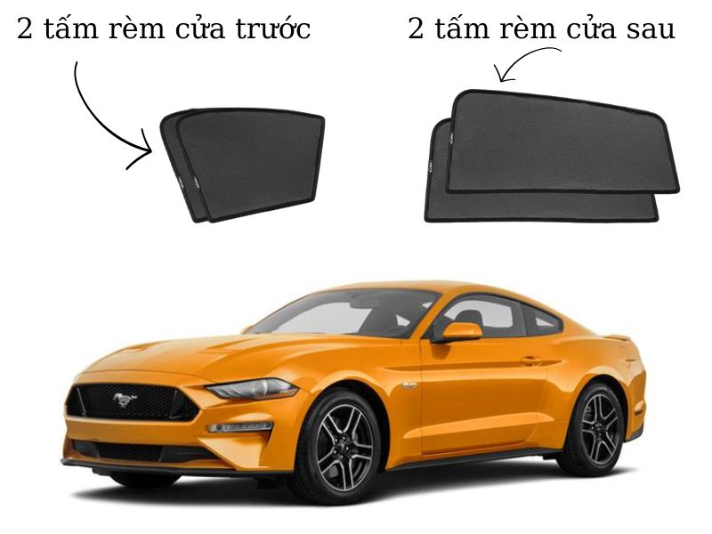 Rèm che nắng Ford Mustang dễ dàng lắp đặt tại nhà