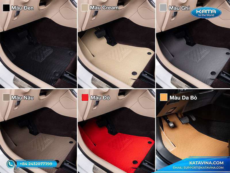Thảm lót sàn xe Tiguan Allspace 2022 có nhiều màu sắc để các bạn lựa chọn