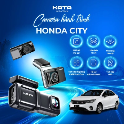 Lắp camera hành trình cho Honda City 2 mắt trước sau