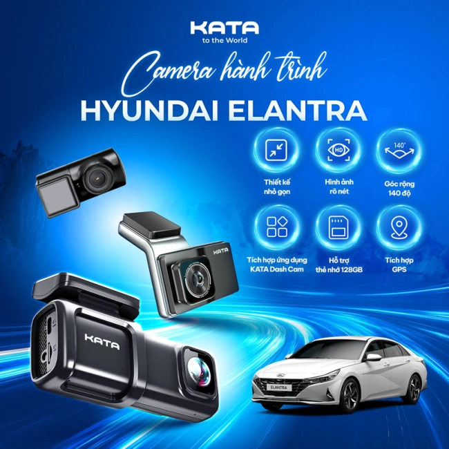 Bộ Camera Hành Trình Trước Sau Cho Xe Hyundai Elantra