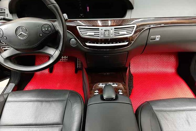Lắp thảm lót sàn cao cấp cho xe Mercedes S600 tại Hoàng Mai Hà Nội