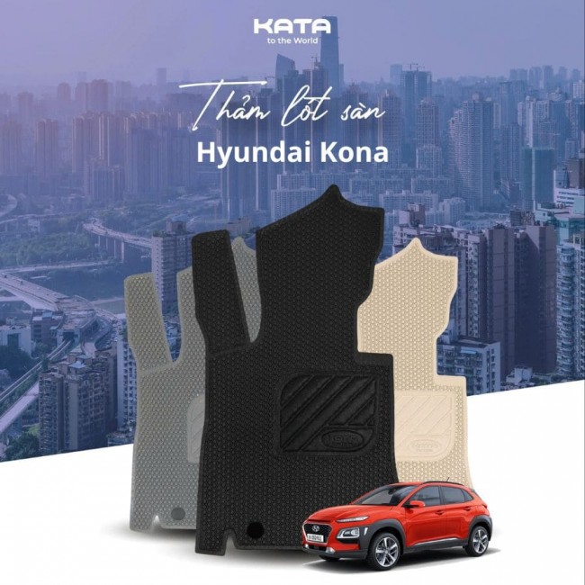 Thảm lót sàn ô tô Hyundai Kona - Phiên bản PRO