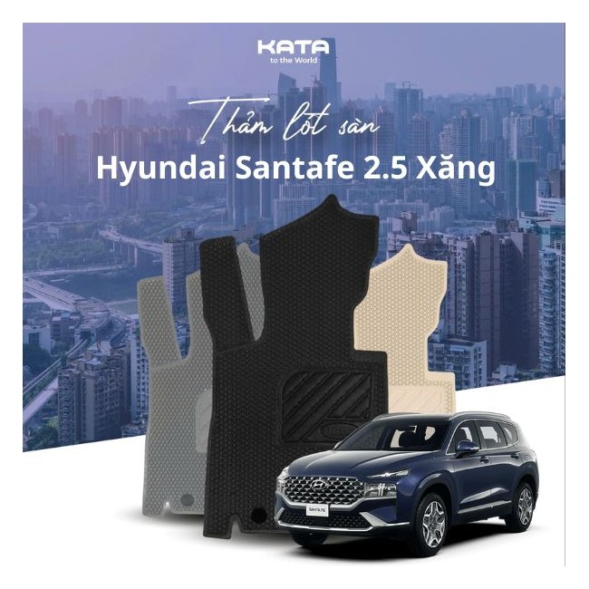 Thảm Lót Sàn Ô Tô Hyundai Santafe 2.5 Xăng Cao Cấp 2024