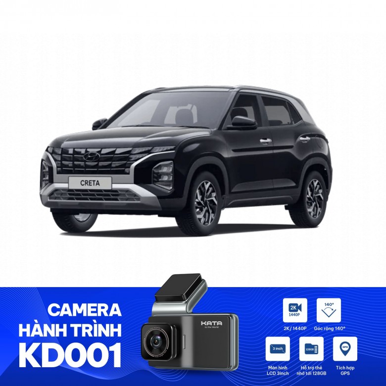 Bộ Camera Hành Trình Trước Sau Xe Hyundai Creta 2022