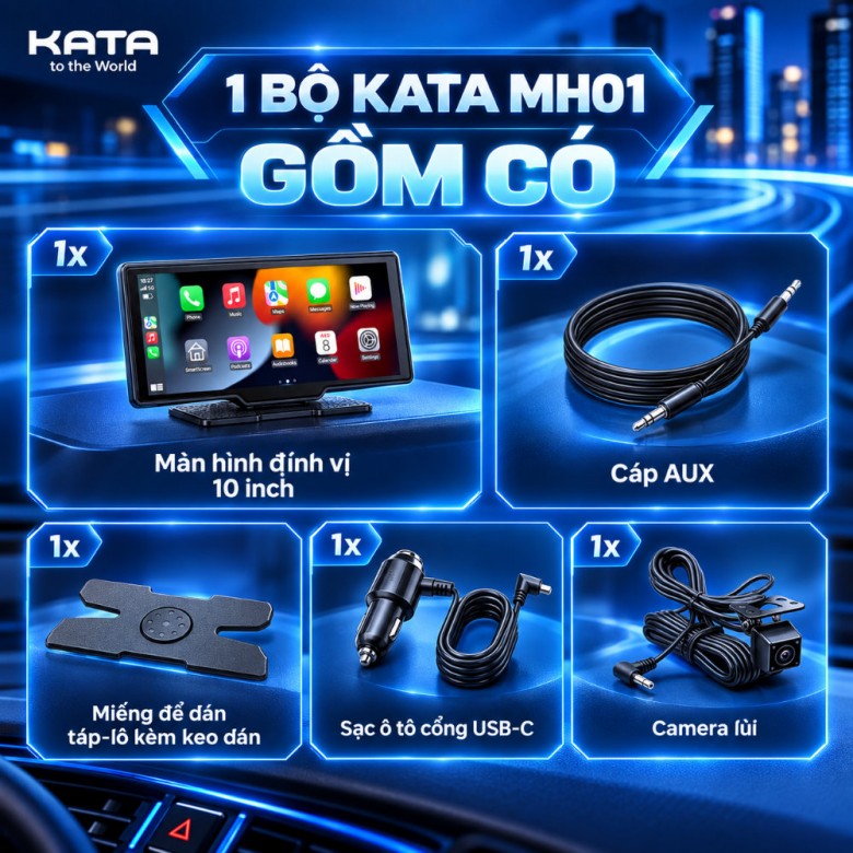 Màn Hình ô tô KATA MH01 6-in-1 | 6 Công Nghệ Gọn Trong 1 Màn Hình