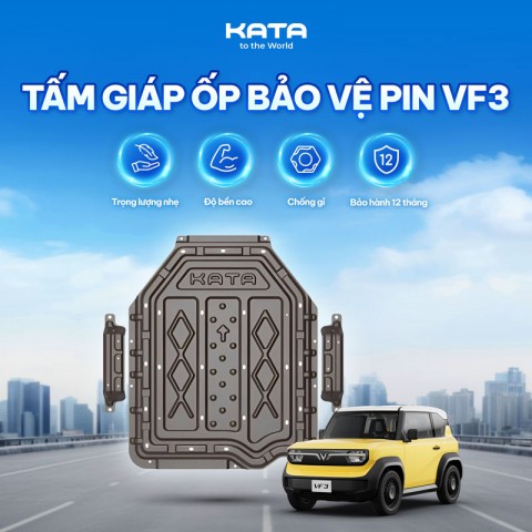 Giáp bảo vệ pin VF3 KATA | Tấm ốp chính hãng dập nguyên khối
