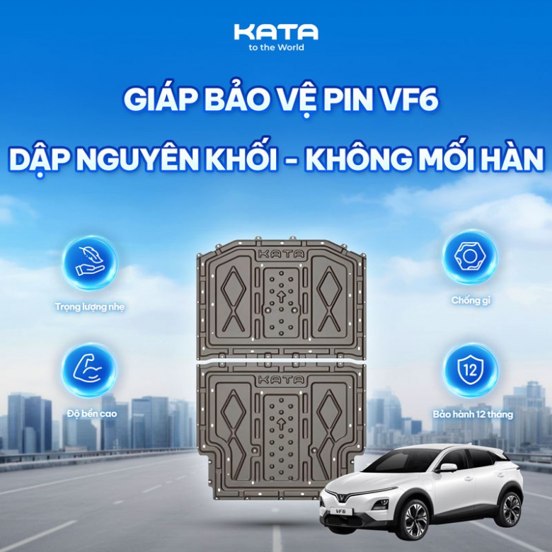 Giáp Bảo Vệ Pin Vinfast VF6 | Tấm Ốp KATA Trọng Lượng Nhẹ