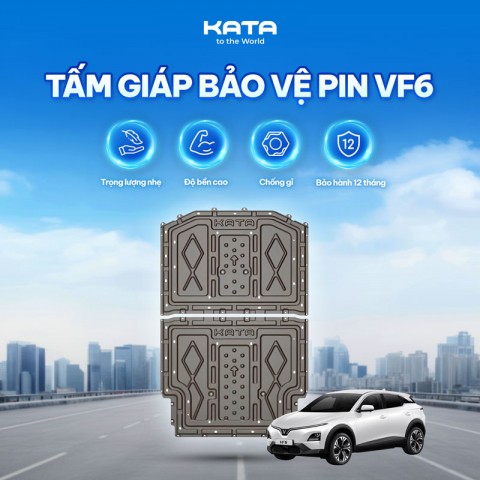 Giáp Bảo Vệ Pin Vinfast VF6 | Tấm Ốp KATA Trọng Lượng Nhẹ