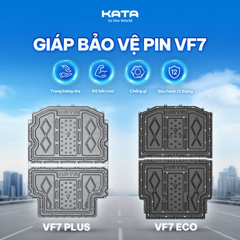 Giáp Bảo Vệ Pin Vinfast VF7 | Tấm Ốp KATA Sơn Tĩnh Điện