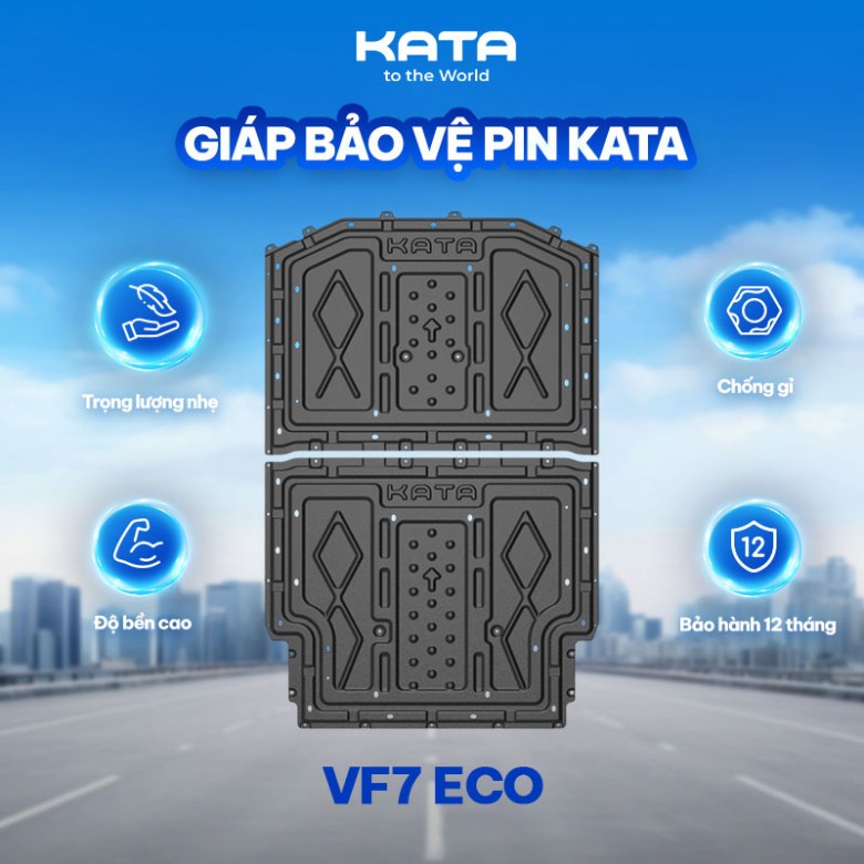 Giáp Bảo Vệ Pin Vinfast VF7 | Tấm Ốp KATA Sơn Tĩnh Điện