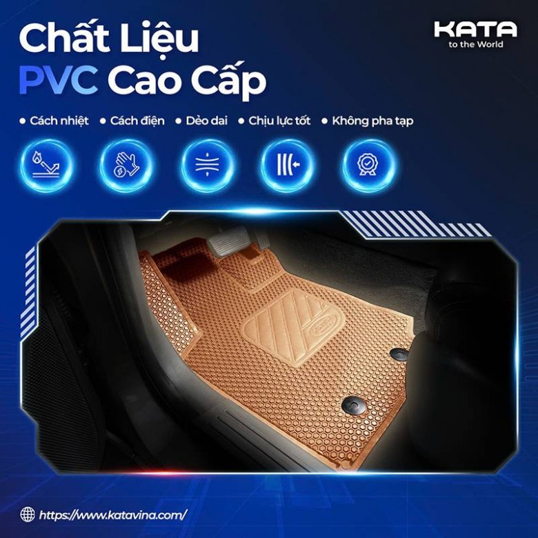 Thảm lót sàn xe Geely Coolray PVC nguyên sinh chất lượng