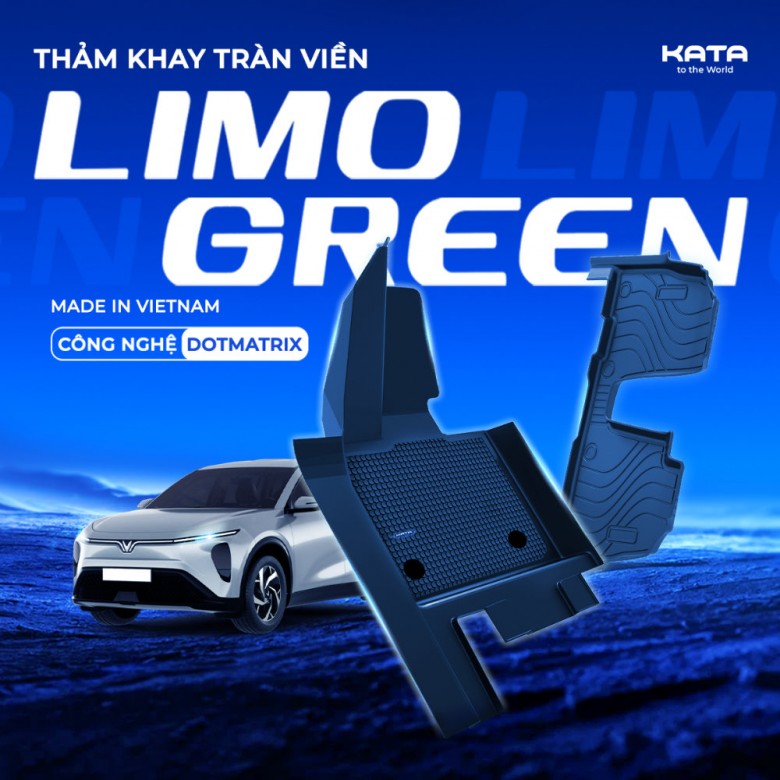 Thảm Lót Sàn Xe Limo Green TPE Tràn Viền & PVC Vân Dotmatrix 