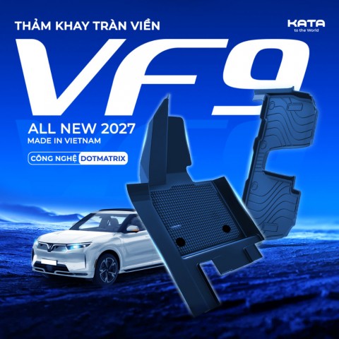 Thảm Lót Sàn TPE Tràn Viền & PVC Vân Dotmatrix cho Xe VF9