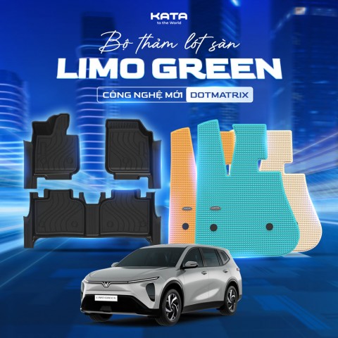 Thảm Lót Sàn Xe Limo Green TPE Tràn Viền & PVC Vân Dotmatrix 