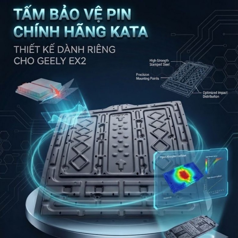 Giáp Bảo Vệ Pin Geely Ex2 Cao Cấp, Chính Hãng, BH 18 Tháng