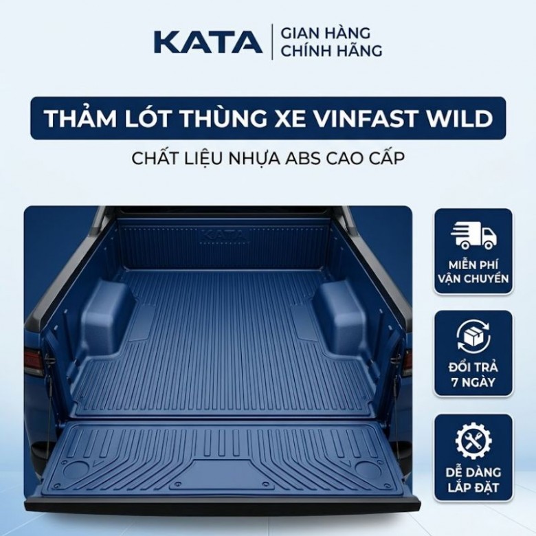 Lót Thùng VinFast Wild KATA Nhựa ABS Ôm Form Thùng Xe