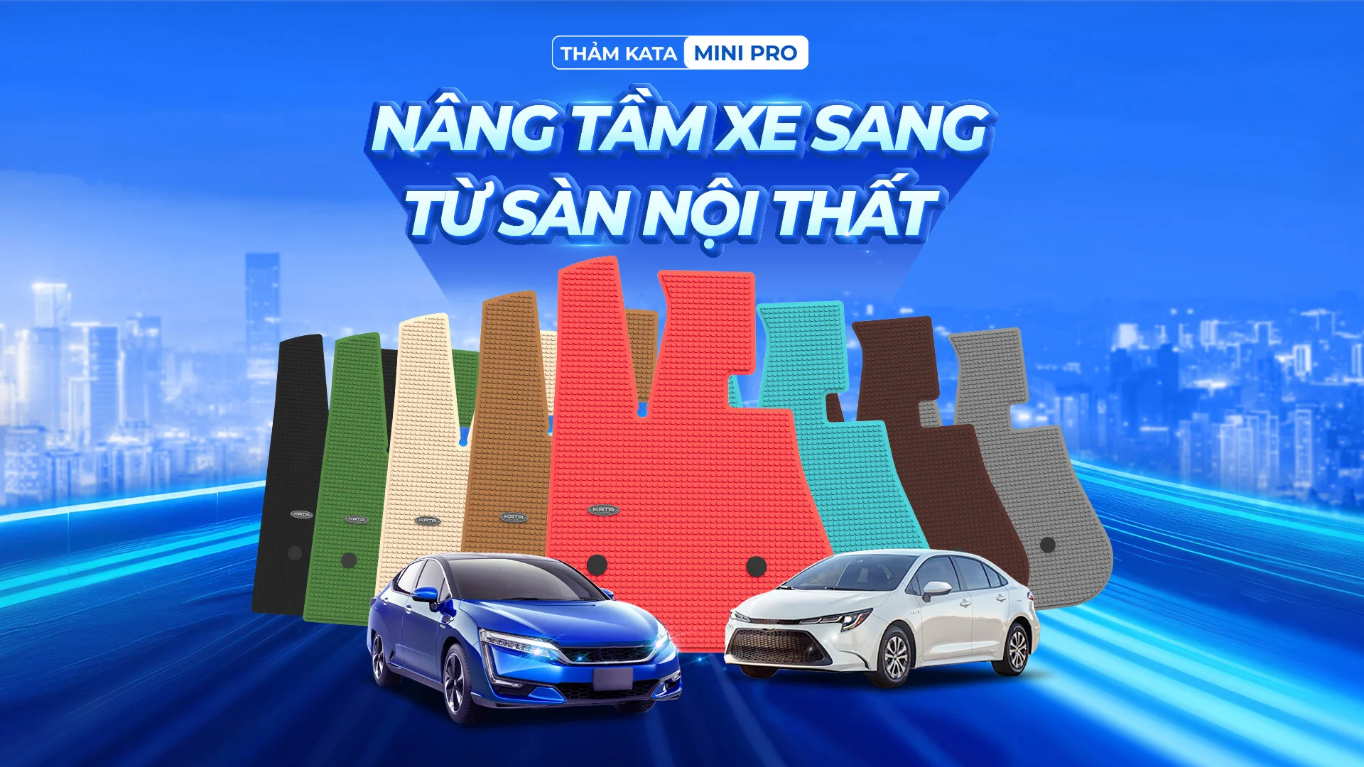 Thảm lót sàn ô tô KATA Mini Pro nâng tầm xe sang