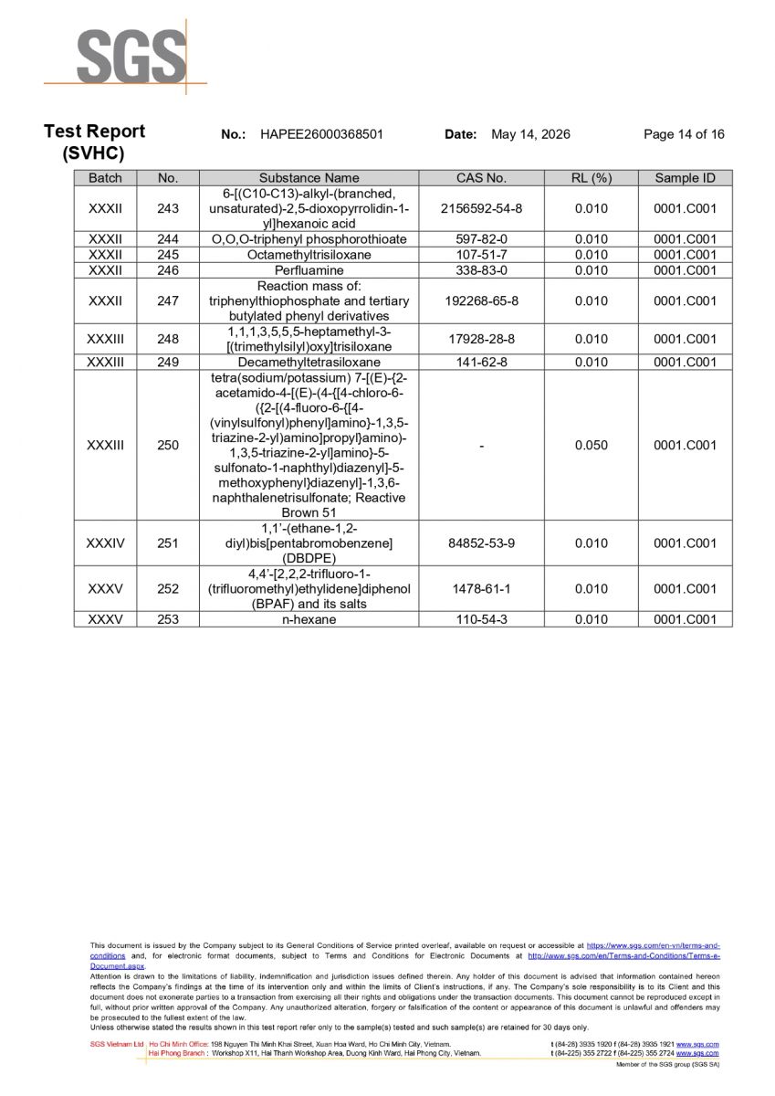 Thảm Lót Sàn Ô Tô KATA TPE Tràn Viền Đạt Chứng Nhận REACH SVHC Toàn Cầu 14