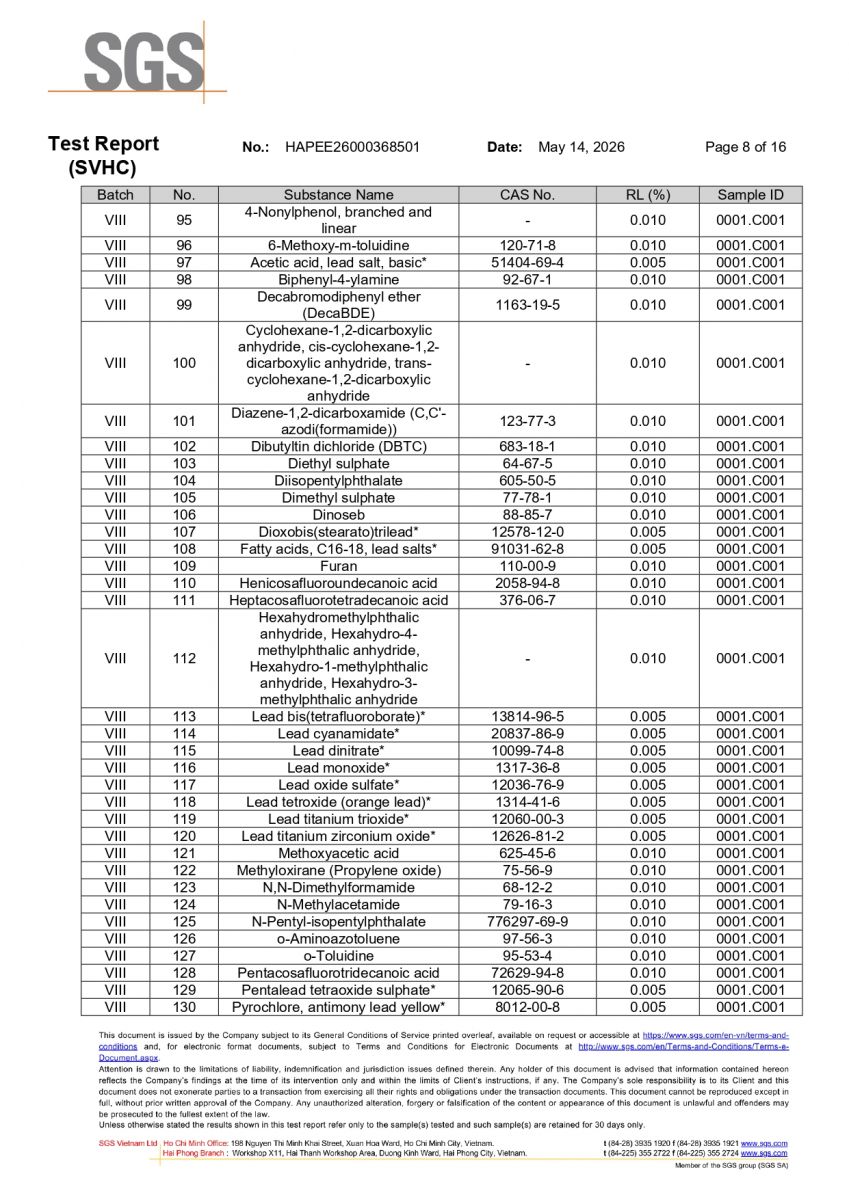 Thảm Lót Sàn Ô Tô KATA TPE Tràn Viền Đạt Chứng Nhận REACH SVHC Toàn Cầu 8
