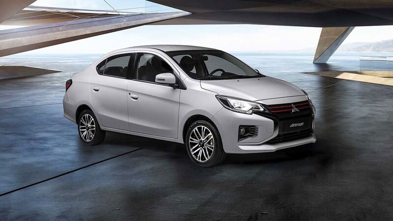 Mitsubishi Attrage có 3 phiên bản lựa chọn là MT, CVT và Premium