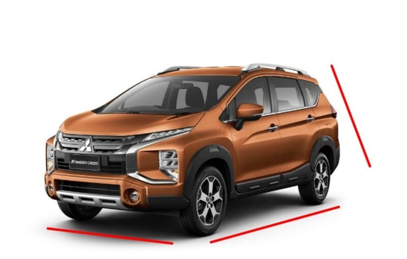 Mitsubishi Xpander sở hữu kích thước rộng rãi