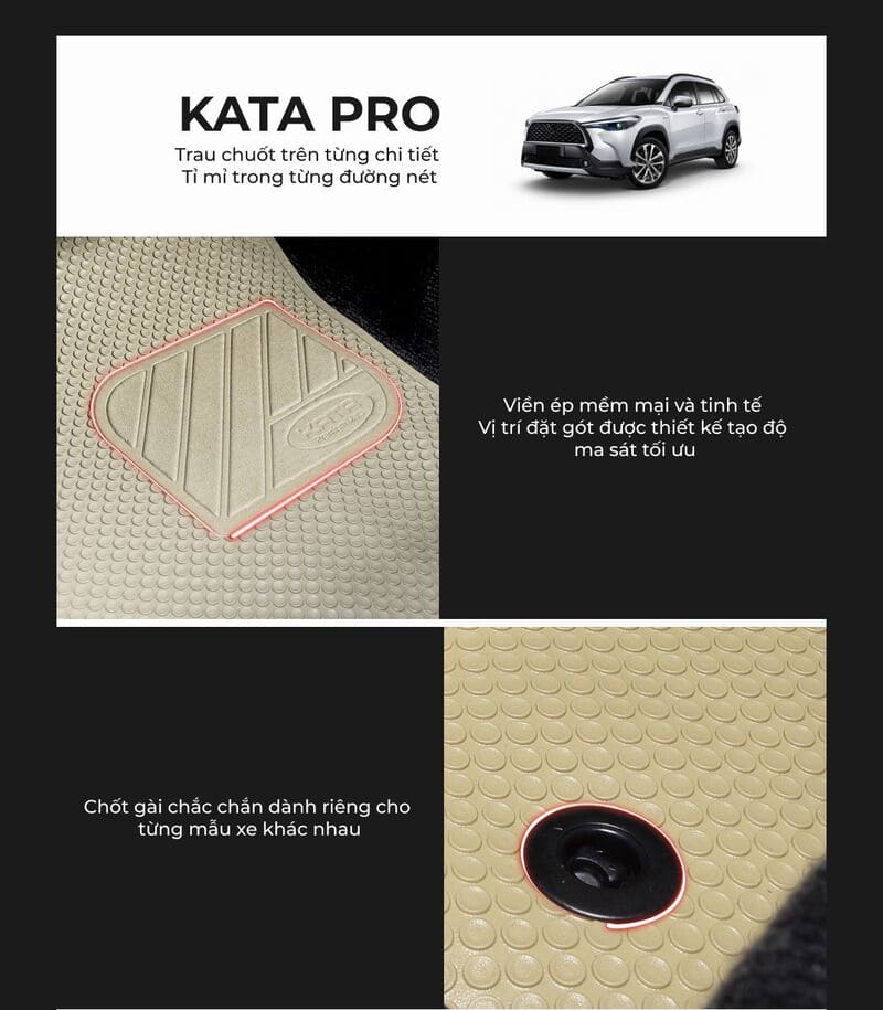 tính năng vượt trội của thảm lót sàn ô tô kata pro