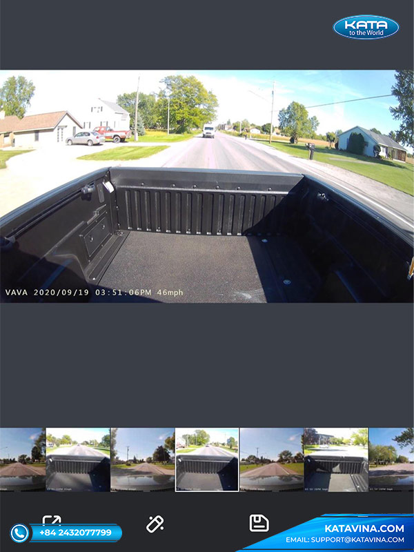 Camera sau VAVA ghi hình cả thùng xe phía sau