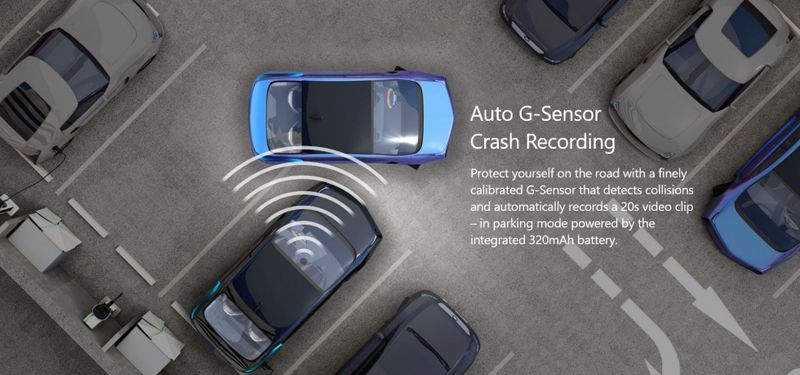 VAVA Dual Dash Cam sẽ ghi hình 24/24
