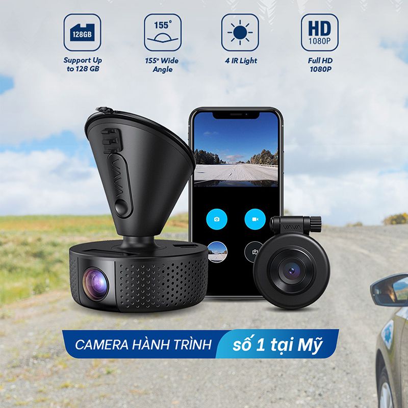 VAVA Dual Dash Cam có thể tự động quay