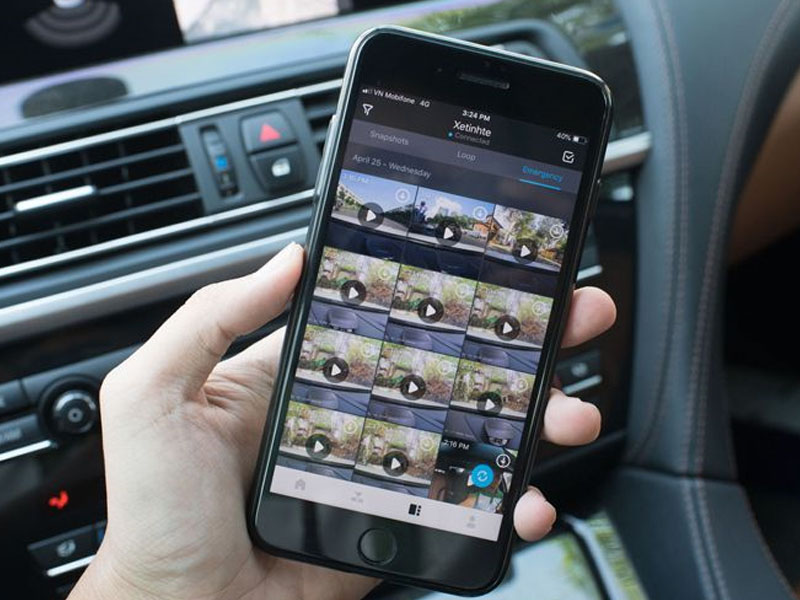 Người dùng dễ dàng kết nối camera hành trình với điện thoại thông minh 
