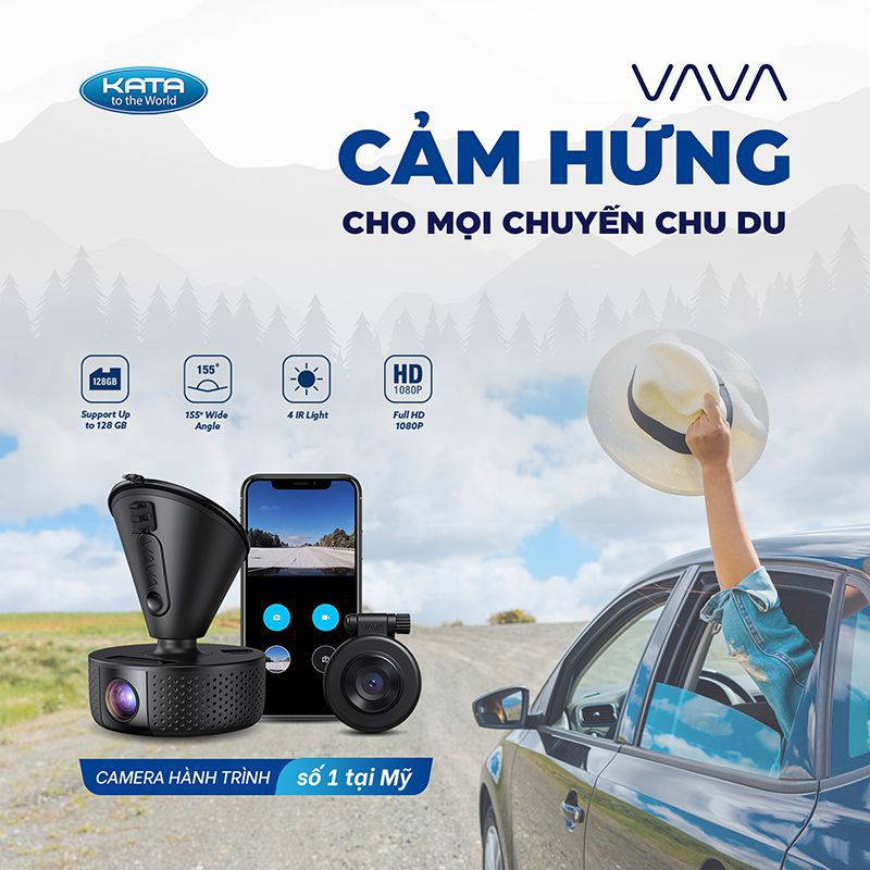 VAVA Dual Dash Cam mẫu camera hành trình uy tín đến từ Mỹ