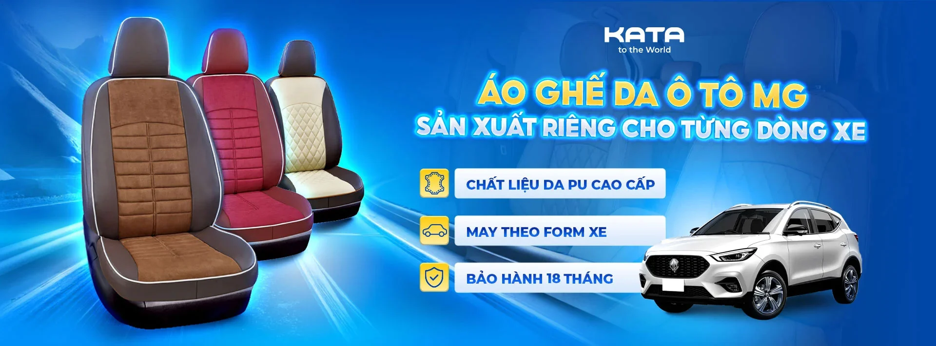 Áo Ghế Ô Tô MG KATA Cao Cấp,Bền Đẹp
