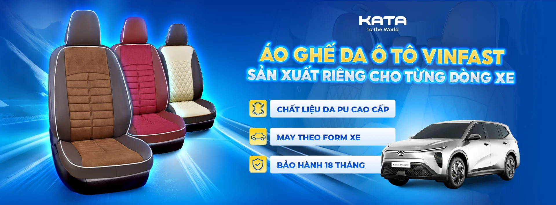 Áo Ghế Ô Tô Vinfast Cao Cấp KATA & Giá Tốt 2025
