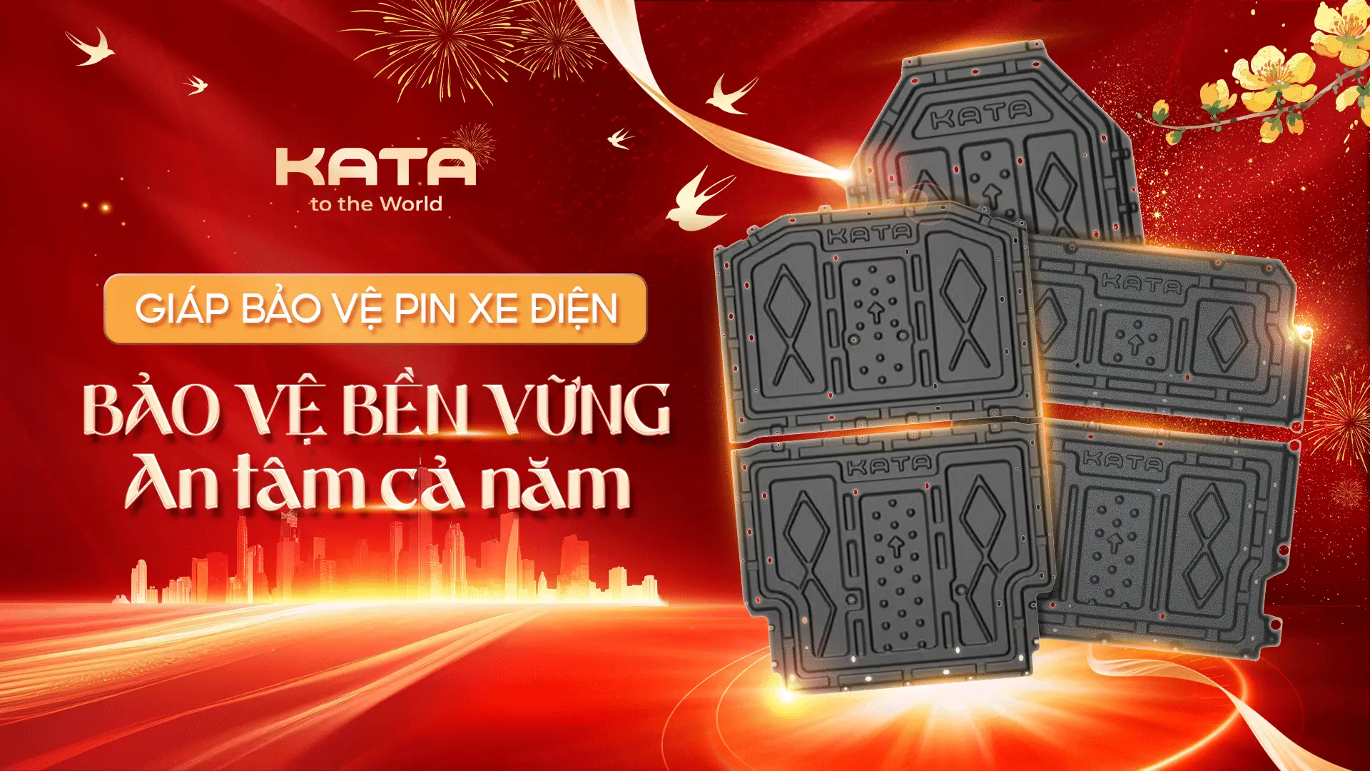 Giáp bảo vệ pin ô tô KATA Chúc mừng năm mới 2026