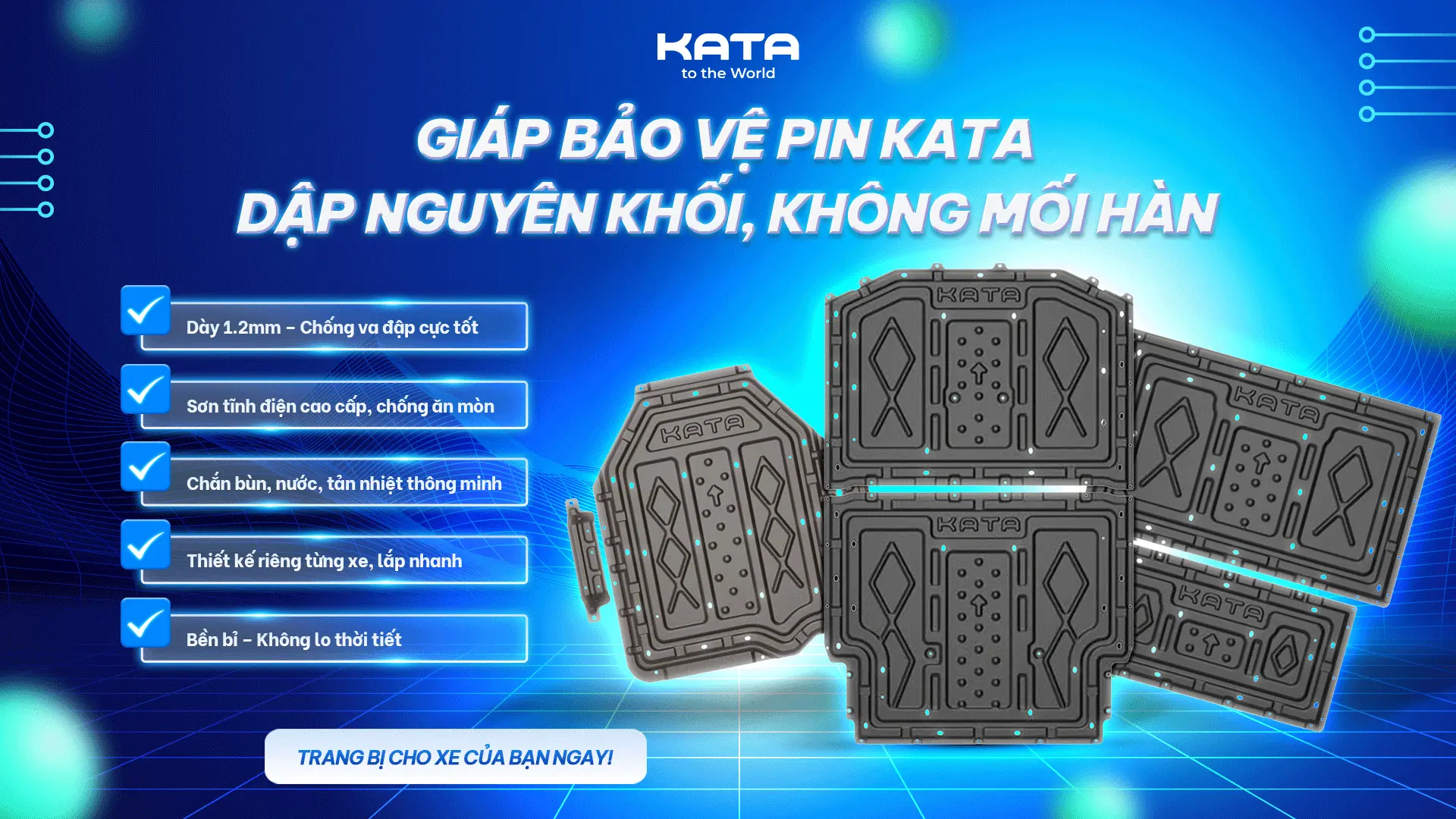 Tấm Ốp Pin Xe Ô Tô