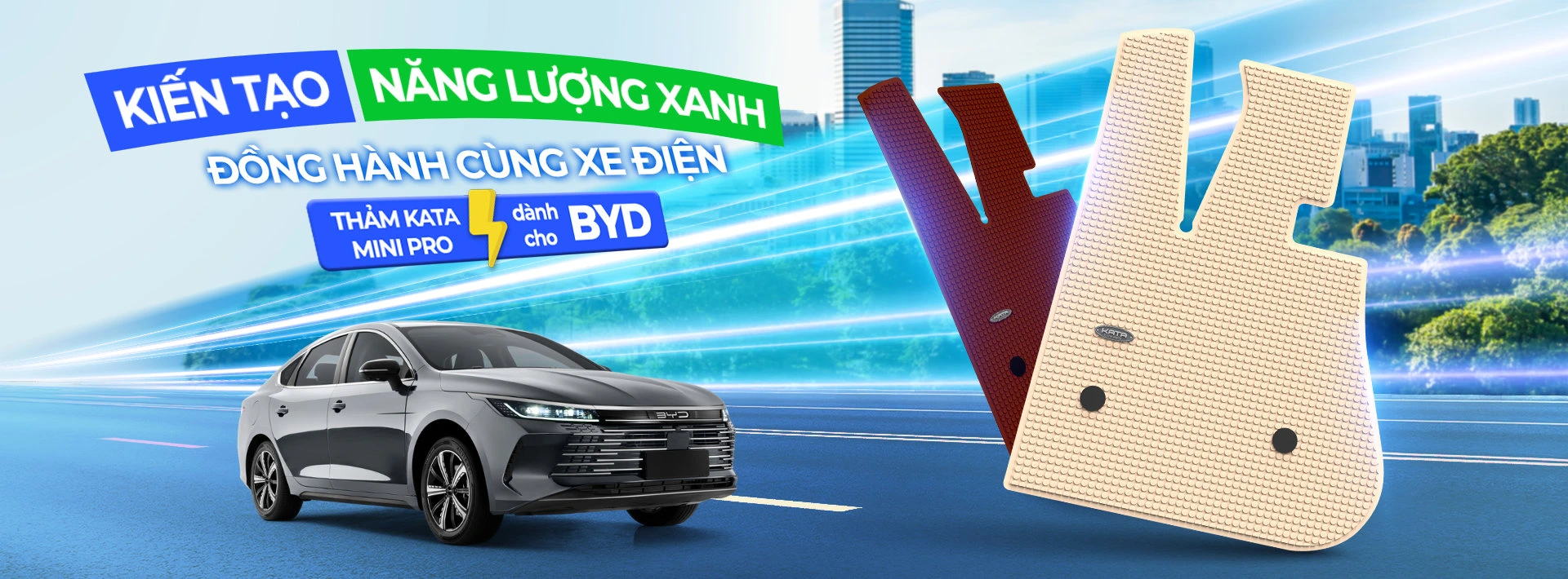 Thảm Lót Sàn Xe Ô Tô BYD Cao Cấp KATA Giá Tốt 2026