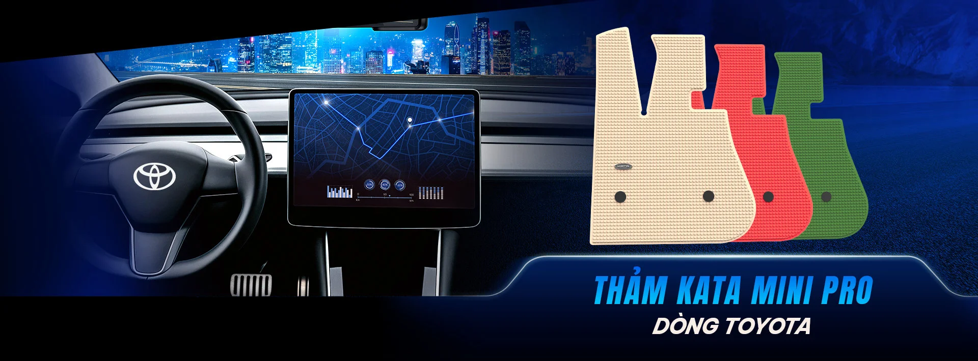 Thảm lót sàn ô tô Toyota Mini Pro cao cấp bán chạy nhất 2026