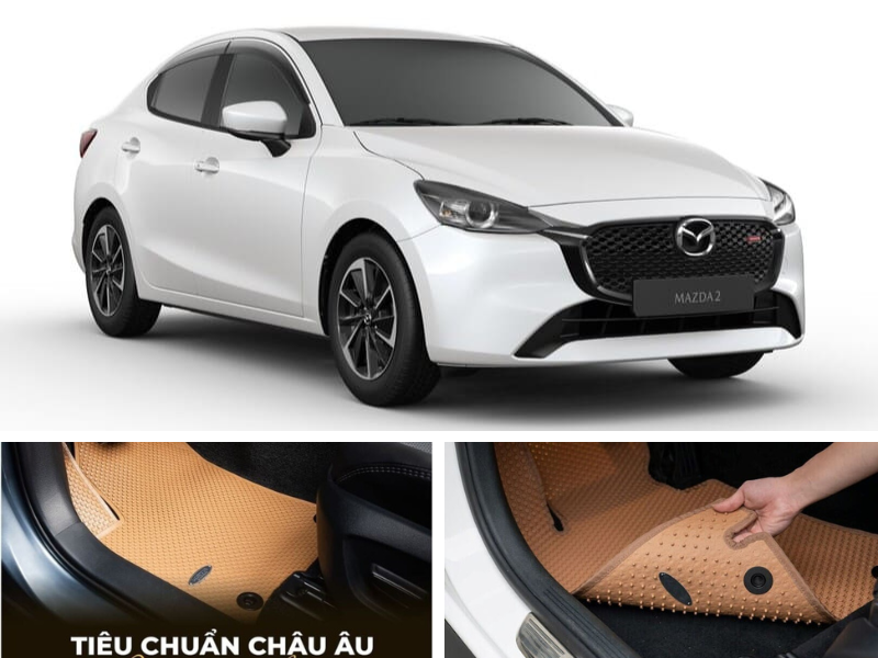 Thảm lót sàn KATA đáp ứng sự an toàn và thẩm mỹ cho nội thất Mazda 2