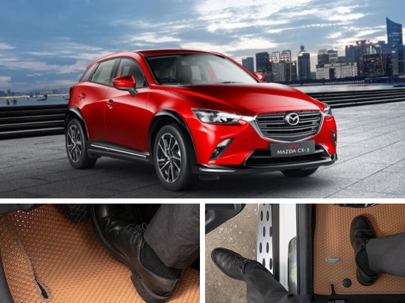 Thảm lót sàn ô tô Mazda CX3 bảo vệ an toàn cho sàn xe