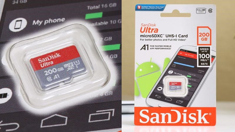 Thẻ nhớ  MicroSD 200GB SanDisk Class 10