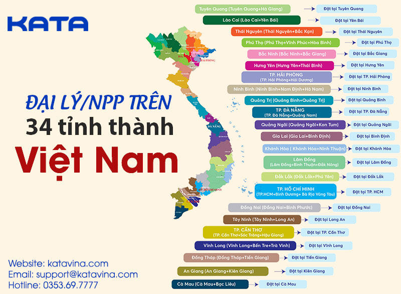 Mạng lưới hơn 1500 đại lý trải rộng khắp 34 tỉnh thành