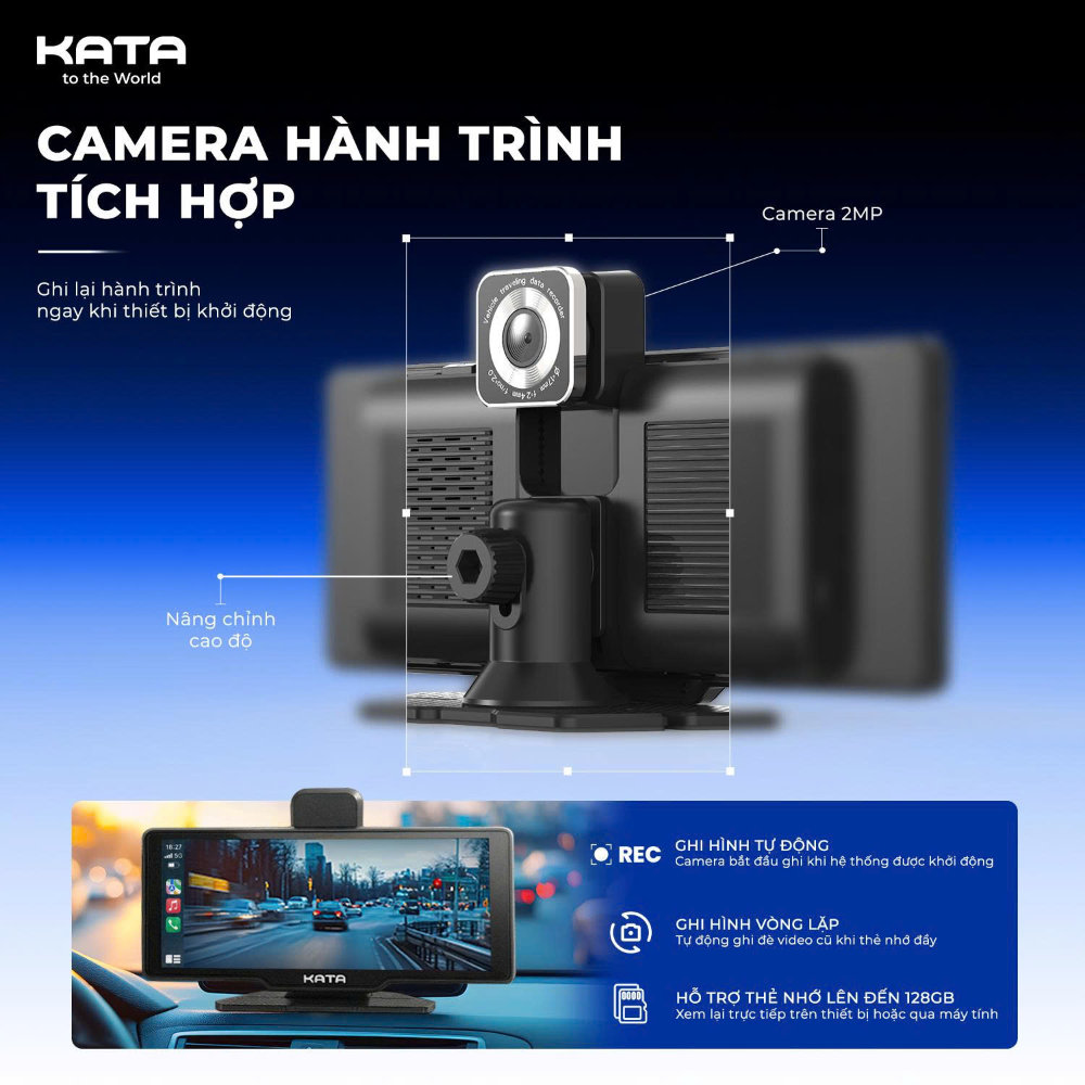 Camera hành trình 2MP tích hợp trên MH01