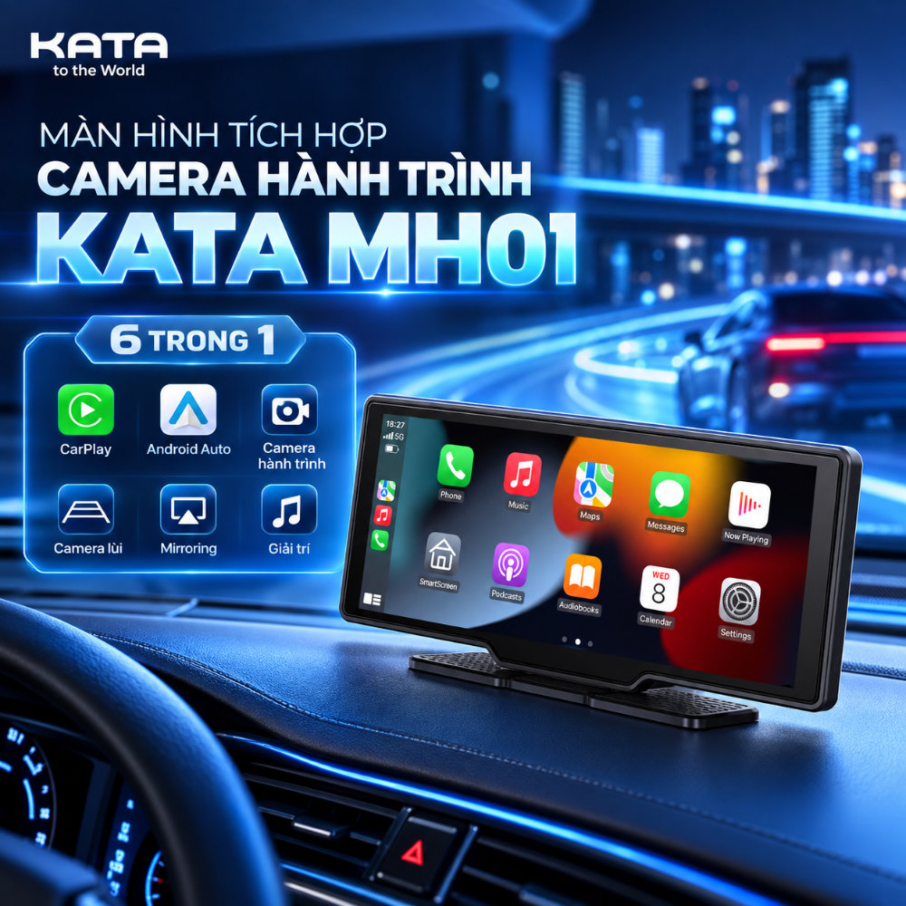 KATA MH01 là màn hình ô tô 10 inch tích hợp camera hành trình
