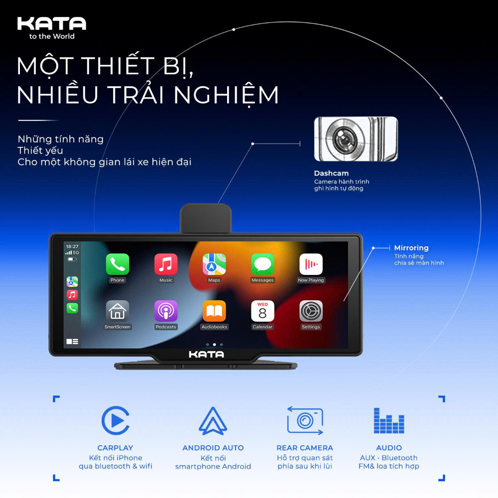 Màn hình ô tô KATA MH01 một thiết bị, nhiều trải nghiệm