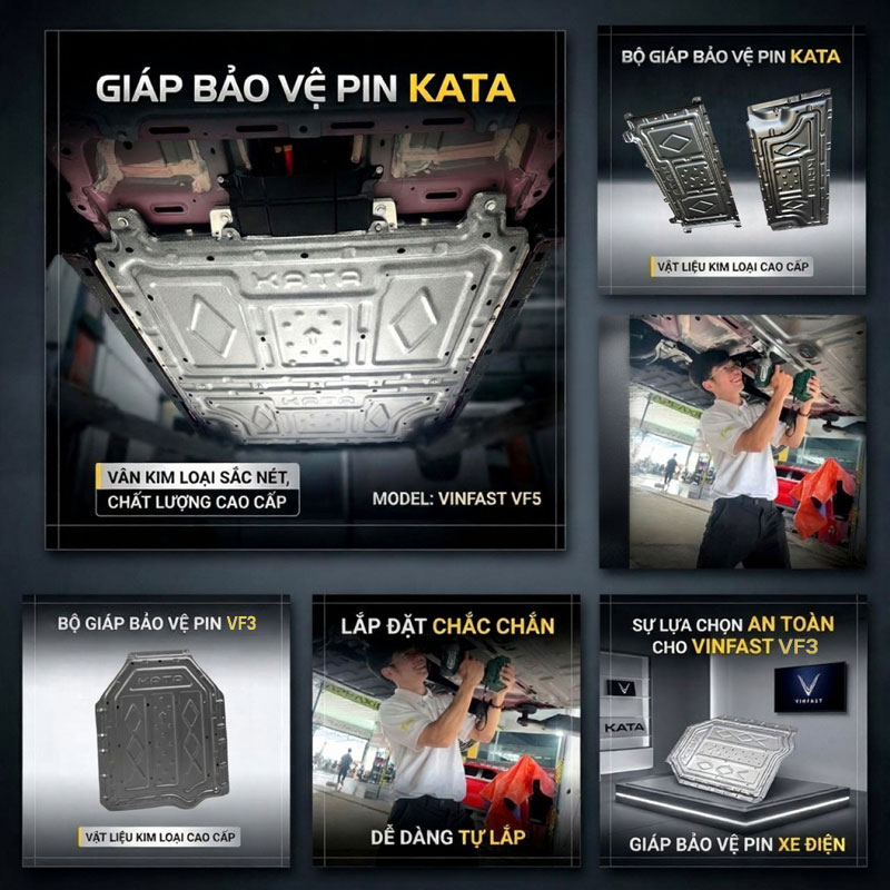 Giáp bảo vệ Pin KATA được thiết kế chuẩn, dễ dàng lắp đặt