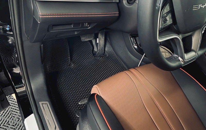 Thảm lót sàn KATA được cắt may chuẩn xác theo đúng kích thước sàn của BYD Sealion 6