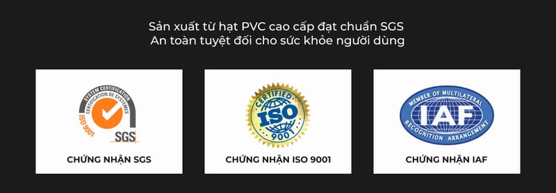 Chứng nhận chất lượng của thảm lót sàn ô tô KATA