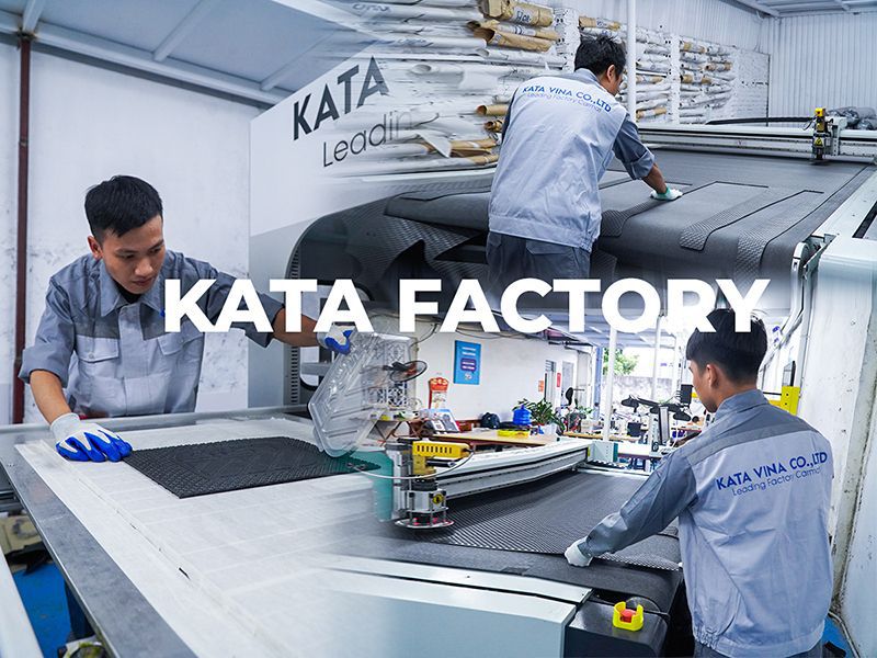 Quá trình sản xuất thảm tại nhà máy hiện đại của KATA Việt Nam ở Hưng Yên, Hà Nội