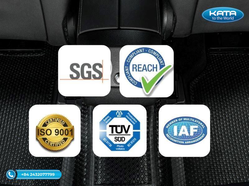 Hình ảnh chứng nhận chứng minh chất lượng của sản phẩm thảm KATA 