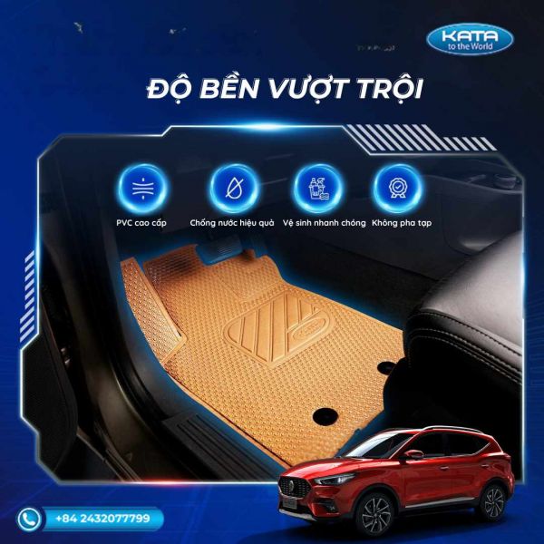 Thảm lót sàn ô tô MG ZS 2024 với độ bền lên đến hơn 10 năm 